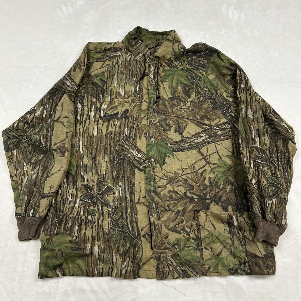 Spartan Realtree Camo Jacket Mens XL Green Brown Zip Front Made in USA